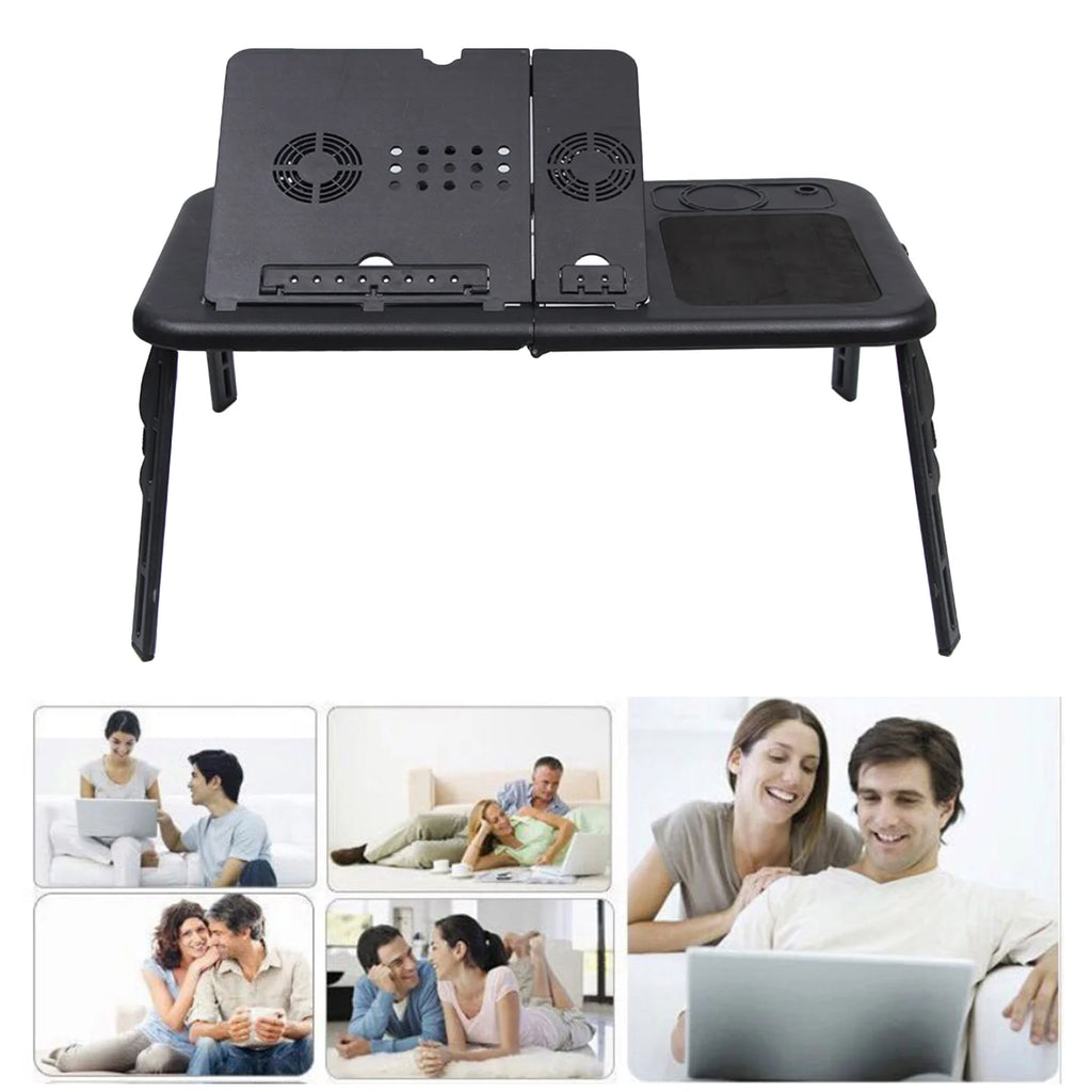 Portable Foldable Laptop Table with Cooling Fan