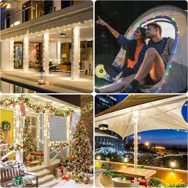 Rechargeable Camping Lantern with LED Garland