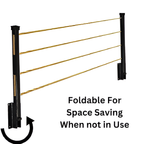 Foldable Wall Mounted Cloth Drying Stand with Rope