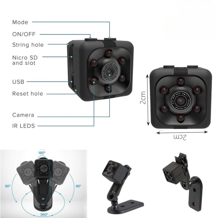SQ6 Mini HD Spy Camera with Night Vision
